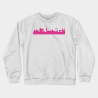 Barcelona skyline pink Crewneck Sweatshirt